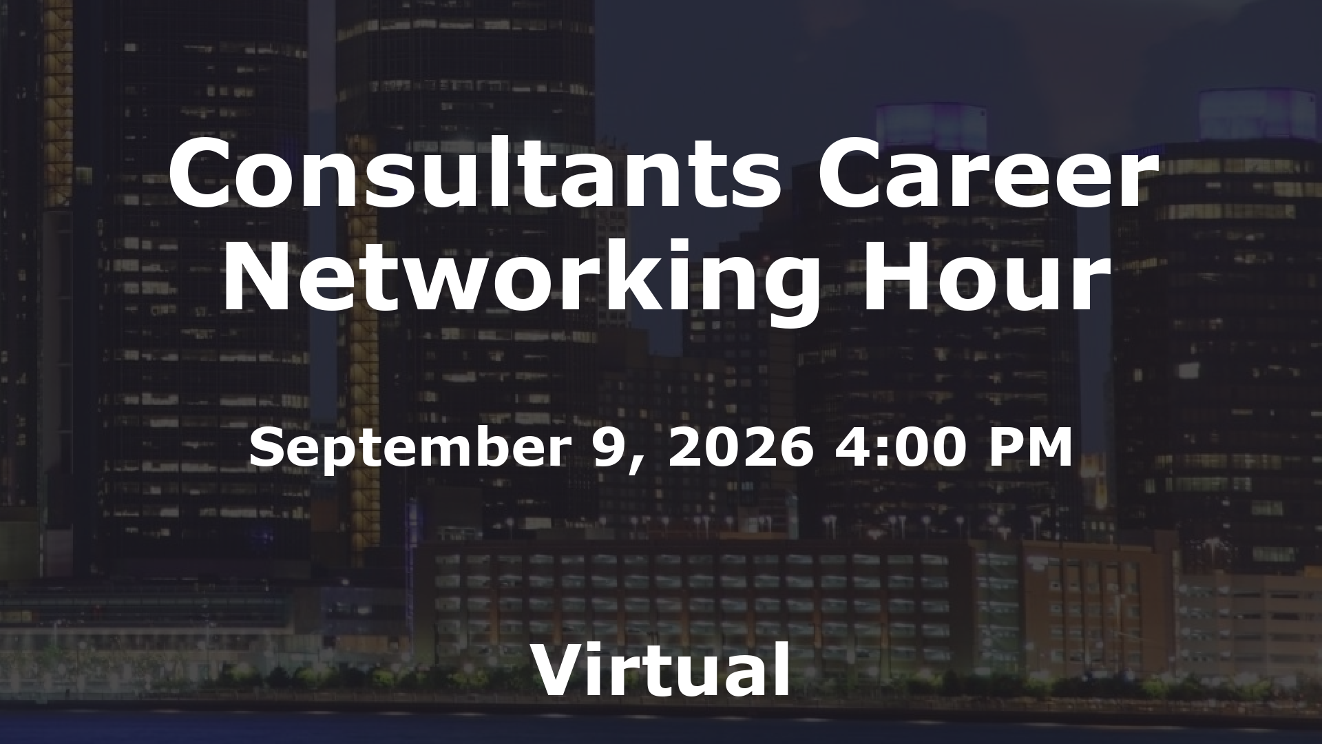 Consultants Career Networking Hour event image